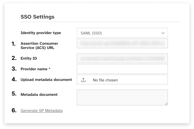 Screenshot of the settings page
